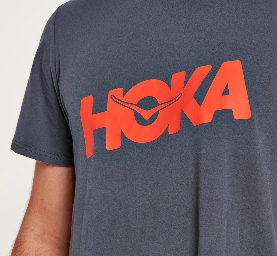 Tee Mens - Hoka One One Brand - Blue - YILSZDO-58